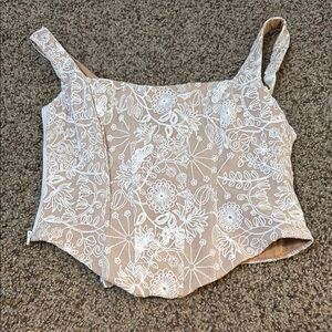 Floral Tan Women's Top